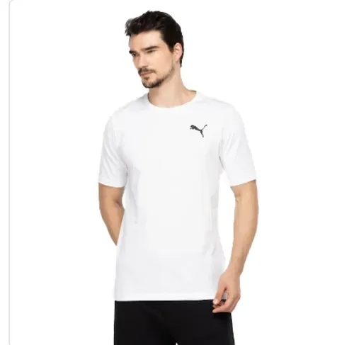 Camiseta Masculina Puma Manga Curta Essentials Small Cat Logo